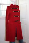 Vtg Nwt Ralph Lauren Red Holiday Coat Green Label Collection Wool Officer Jacket