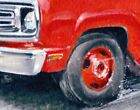 Signed Emergency  1972 Dodge Firetruck Poster Print Wall Art 11x14 Unframed