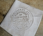 Antique Brotherhood Of Locomotve Engineers Embosser  Railroad  Stamp Seal  Press