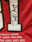 Terrell Owens Autographed Signed Custom 49ers Red Stats Football Jersey Jsa Coa 