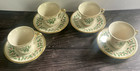 Lenox Holiday Dimension Holly Coffee Or Tea Cup   Saucer Set 4 Holly   Berry