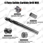 10pcs 4 Flute 90 Degree 1 4 x3 4 x2-1 2  Solid Carbide Drill Mill - Altin Coated