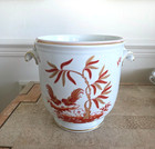 Richard Ginori Siena Rust Rooster Large 7  Cache Pot Cachepot - Only Displayed