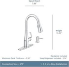 Moen 87014ewc Essie Touchless Chrome Pull-down Kitchen Faucet Motion Sense