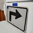 Authentic Traffic Highway Road Street Arrow Sign 90degree Right 21  X 15  12-130