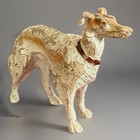 Antique Chalkware Greyhound Borzoi Dog Figurine Primitive C1920s Decor