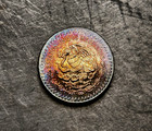 1983 Mexico Libertad Coin Uncirculated  Oz  999 Silver Full Rainbow Toning