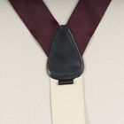 Jos A Banks Suspenders Burgundy Ribbon Leather Button On Style Braces