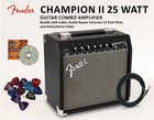 Guitar Combo Amplifier 25w Fender Champion Ii Bundle Cable Picks 25-watt Austin
