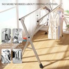 Joybos 78 7  Foldable Stainless Steel Clothes Drying Rack Silver