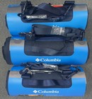 Columbia Outdoor 72x72 Lot Of 3 Blankets Blue  Orange   Dark Blue Nwt