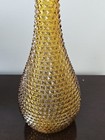 Set Of 2 Vintage Amber  Empoli Italian Glass  Decanter Genie Bottle No Stopper 