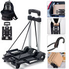 Folding Aluminium Cart Hand Truck Dolly Push Collapsible Trolley Luggage Wheel