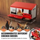 3-compartment Chicken Nest Box Metal Box With Inclined Nesting Boxes