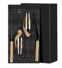 Sratte 4 Pcs Wedding Cake Knife And Champagne Flutes Server Set  Toasting Cry   