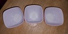 Lot Of 3 Pyrex 407 Red Small Square Bowl 7 Oz   2x3 5 Vintage