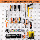 120pcs Pegboard Accessories Kit With Hooks And Bins  Fits 1 8    1 4  Pegboard 