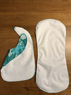 Handmade Gift Set Choose Your Print Baby Bib  w  Crumb Catcher Pocket  And Burp