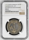 1717 Nurnberg 200th Anniversary Of Protestant Reformation 1 2 Thaler Ngc Ms 62