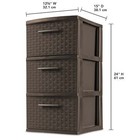 Sterilite 3-drawer Weave Tower  Espresso