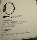 Apple Watch Sport  1st Generation  38mm Space Grey Aluminum Used W  Case   Box