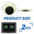 Toaob 2pcs Luminous Large Googly Wiggle Eyes With Self Adhesive 7 Inch  Green 