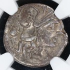 S  Pomp  Fostlus Ar Denarius Roman Republic Silver Wolf Coin 137 Bc Ngc Ch Vf