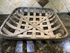 Vint Tobacco Basket Rustic Farmhouse Primitive Handmade No Nail Staple 16    X 16   