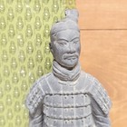 Chinese Ceramic Kneeling Warrior Kneeling Statue Figurine 8 25  Tall