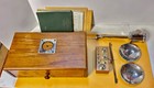 Vintage Brass Equal Arm Balance Jewelers Scale With 23 Weights Ounce grains dwt