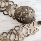 Antique Asian Metal Belt Ornate Handmade Ornamental Engraved 33 