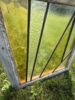 Vintage Mid Century Stained Glass Window Art Deco Geometric Lead Panel 1950