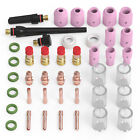 Tooliom 49pcs Tig Welding Torch Stubby Gas Lens Glass Cup Kit Fits Wp-17 18 26