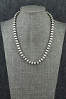 Sterling Silver Navajo Pearl Necklace 18  - Dorinda Mariano