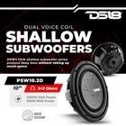 Ds18 Psw10 2d 10  Shallow Subwoofer 1000 Watts Water Resistant Dual Voice Coil