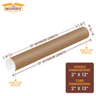  2x12   Kraft Mailing Shipping Packing Tubes 50 cs From The Boxery 
