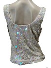 Nwt Sz 12  Vtg 90s Sequin Tank Top Beige Js Boutique Knit Lining Cocktail Party