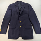 100  Wool Ralph Lauren Navy 2-button Blazer   Suit Jacket   Sport Coat  men 36r 