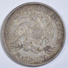 1877 Seated Liberty Half Dollar   So Very Original Never-cleaned Xf au  Inv 9