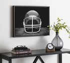 Sylvie Vintage Football Helmet Framed Canvas Wall Art By Shawn St  Peter  18x24 