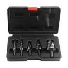 5  Step Drill Bit Set 4-flute Taper Hole Expansion Cutter 3 16 -7 8   3 16 -1 2 