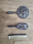 Vintage International Silver Company Mirror  Brush Comb Set Plated Vanity 1991