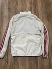 Adidas Men s White Red Track Jacket Size L Zip Lightweight Activewear