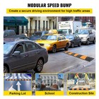 Modular Rubber Speed Bump Driveway Cable Protector Ramp 6ft With 2 Channel
