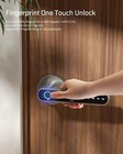 Smart Door Lock  Fingerprint Keyless Biometric With Handle   Bluetooth Tuya App