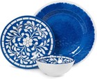 Melamine Dinnerware Set - 12 Pcs Dinner Dishes Set For 4  Plates And Bowls Se   