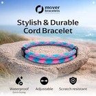 Adjustable Mens Wristband     Durable Waterproof Cord Bracelet  Scratch Mint Pink