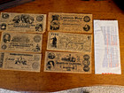 Vintage Antiqued Reproduction Confederate Currency Money   6 Bills Set B