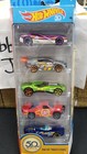 Nib 2017 Hw 50th Track Stars Hot Wheels 5 Pack Toy Car 1 64 Gift Set Fkt53
