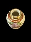 Satsuma Miniature Hand Painted Vase Kutani Ware Wisteria   Iris